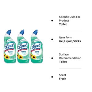 Lysol Cling Gel Toilet Bowl Cleaner, Country Scent, 24 Fl Oz (Pack of 3)