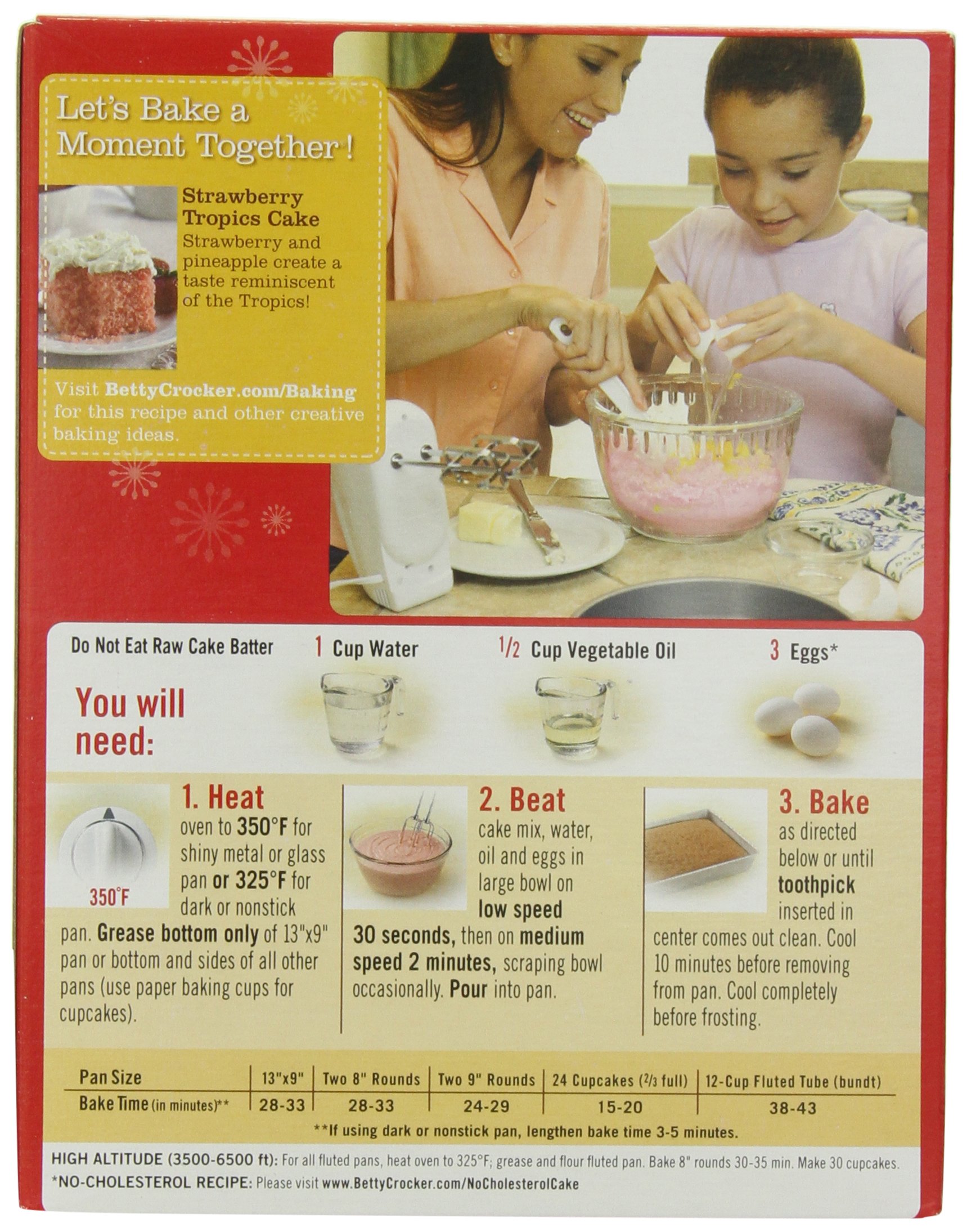 Betty Crocker Super Moist Strawberry Cake Mix, 15.25 oz (Pack of 6)