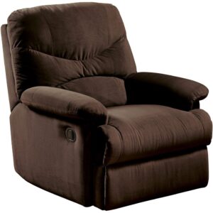 Microfiber Glider Recliner in Chocolate by Acme Furniture