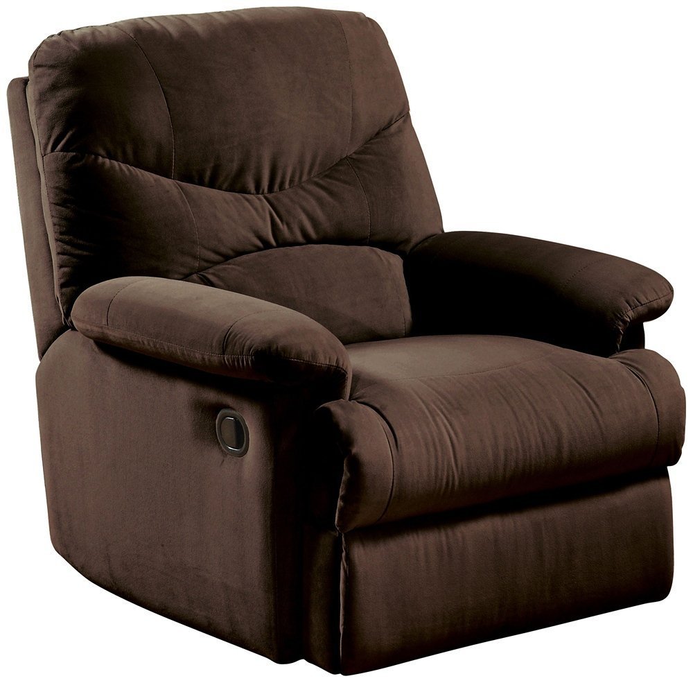 Microfiber Glider Recliner in Chocolate by Acme Furniture