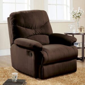 Microfiber Glider Recliner in Chocolate by Acme Furniture