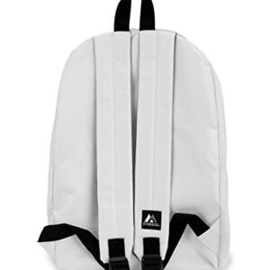 Everest Luggage Basic Backpack, White, Medium