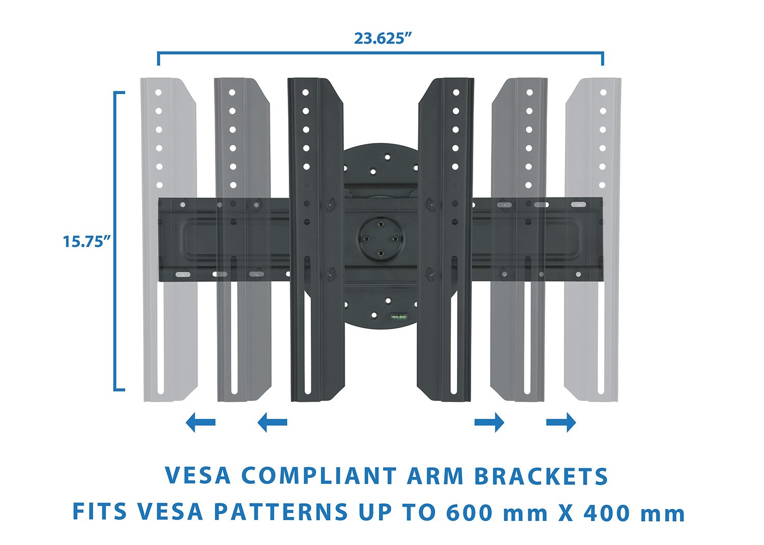 Mount-It! TV Wall Mount Landscape to Portrait Rotation, Fixed Mounting Bracket, Low-Profile for Samsung, Sony, Toshiba, Sharp, LG, Element, Westinghouse, TCL 32 to 60 Inch (Some 70") TVs, 110 lbs