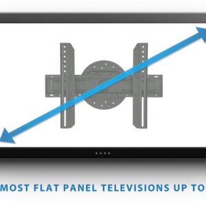 Mount-It! TV Wall Mount Landscape to Portrait Rotation, Fixed Mounting Bracket, Low-Profile for Samsung, Sony, Toshiba, Sharp, LG, Element, Westinghouse, TCL 32 to 60 Inch (Some 70") TVs, 110 lbs