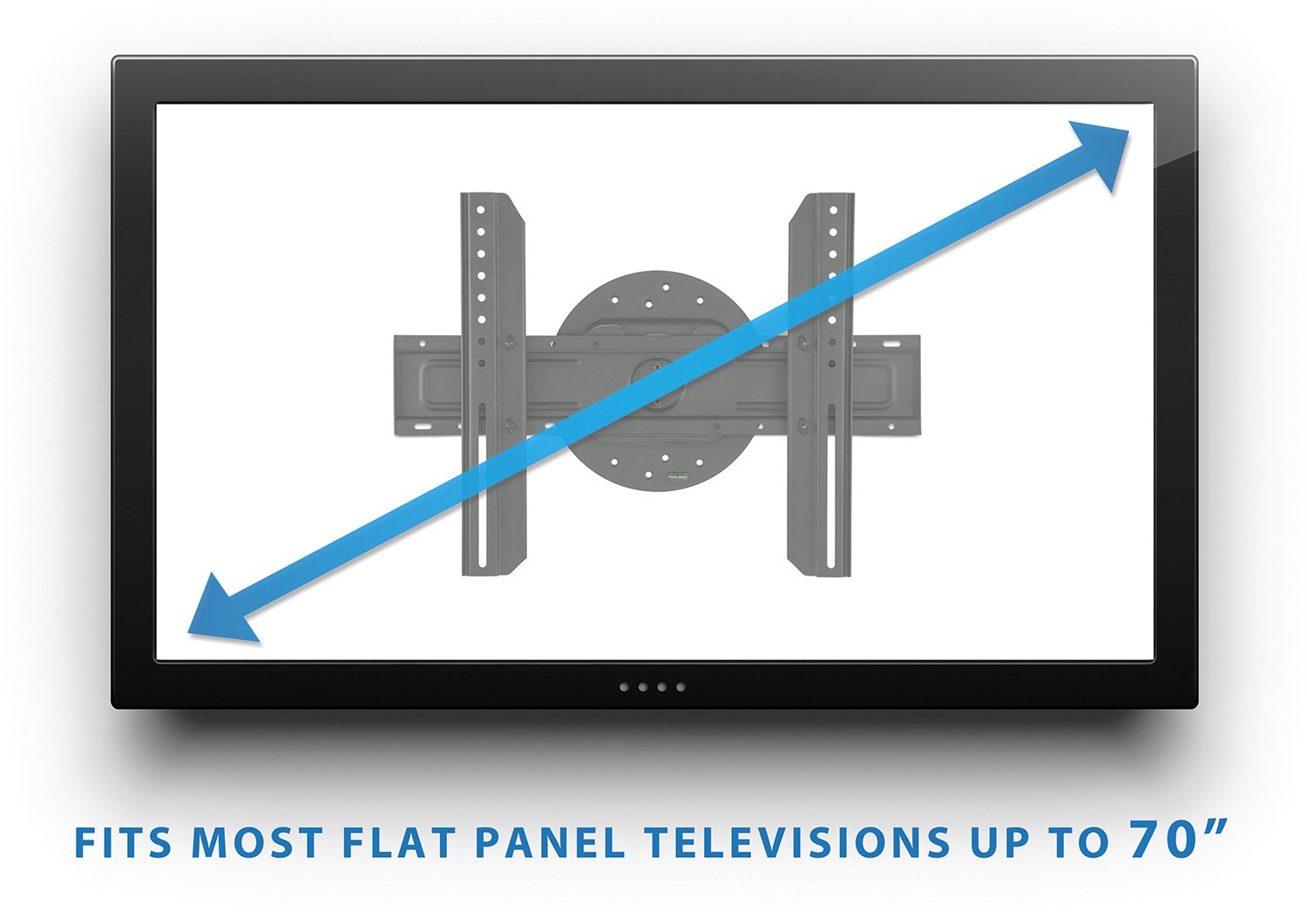 Mount-It! TV Wall Mount Landscape to Portrait Rotation, Fixed Mounting Bracket, Low-Profile for Samsung, Sony, Toshiba, Sharp, LG, Element, Westinghouse, TCL 32 to 60 Inch (Some 70") TVs, 110 lbs