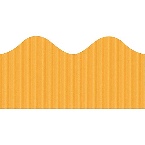 Bordette Scalloped Decorative Border P37074, 2-1/4" x 50', Sunset Gold, 1 Roll