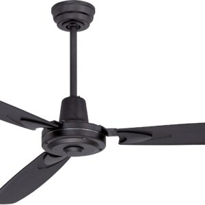 Craftmade VE58FB3 Velocity Aerodynamic Modern Industrial Heavy-duty 58" Ceiling Fan with Wall Control, 3 Blades, Flat Black