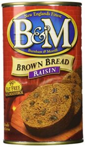 b&m brown bread, raisins, 16 ounce