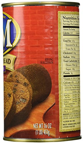 B&M Brown Bread, Raisins, 16 Ounce