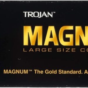 TROJAN Magnum XL Lubricated Premium Latex Condoms 12 Each