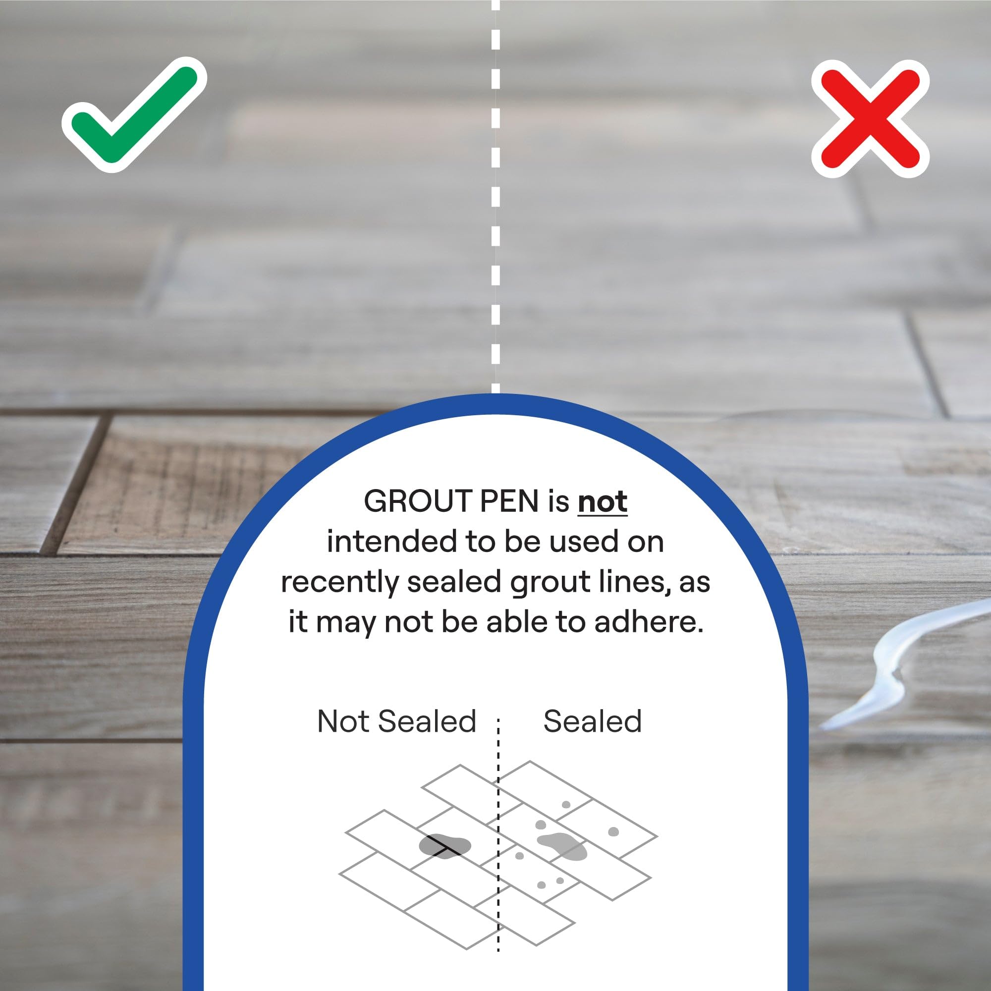 Grout Pen Black Tile Paint Marker: Waterproof Grout Paint, Tile Grout Colorant and Sealer Pen - Black, Narrow 5mm Tip (7mL)