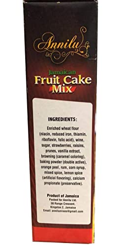 Jamaican Fruit Cake Mix - Annilu 1.7 Lb - Product of Jamaican