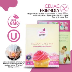 Better Batter Cake Mix Gluten Free Yellow -- 18.25 oz by Better Batter