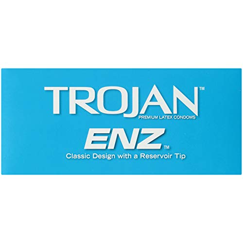 TROJAN ENZ Lubricated Condoms, Latex Condoms For Contraception and STI Protection, America’s Number One Condom, 36 Count Value Pack