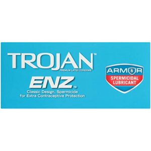 Trojan ENZ Armor Spermicidal Lubricated Condoms - 36 Count