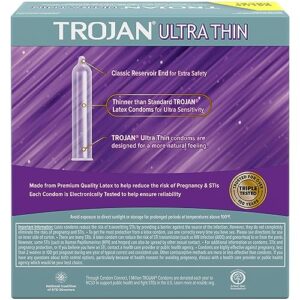 TROJAN Ultra Thin Condoms For Ultra Sensitivity, Lubricated Condoms for Men, America’s Number One Condom, 36 Count Value Pack