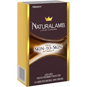 TROJAN NaturaLamb Luxury Latex-Free Condoms, 10 Count