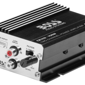 BOSS Audio Systems CE102 2 Channel Car Amplifier - 100 Watts, Full Range, Class A/B, IC (Integrated Circuit)