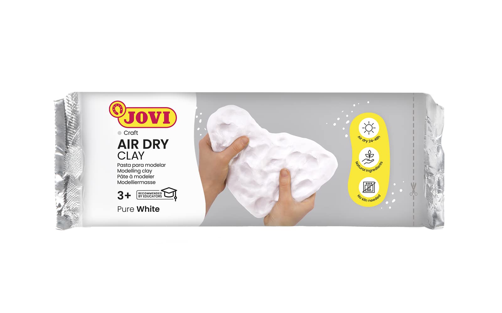 Jovi Air-Dry Modeling Clay; 1.1 lb. White, non-staining, perfect for Arts and Crafts Projects