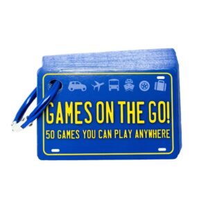 games on the go by continuum games - portable roadtrip family games to challenge and entertain for 2+ players , blue