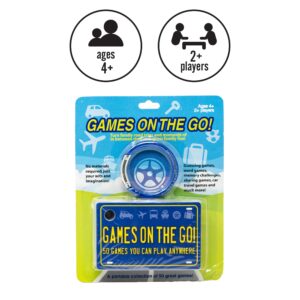 Games on the Go by Continuum Games - Portable Roadtrip Family Games to Challenge and Entertain for 2+ players , Blue