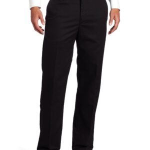 IZOD Men's American Chino Flat-Front Straight-Fit Pants, Black, 30W x 32L