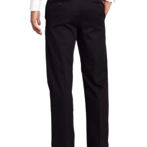 IZOD Men's American Chino Flat-Front Straight-Fit Pants, Black, 30W x 32L