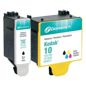 Dataproducts DPC10CP Kodak Remanufactured #10BXL/10C Black High Yield & Tri-Color Ink Cartridge Combo Pack