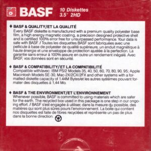 BASF 10 Diskettes 5.25" 2S/HD