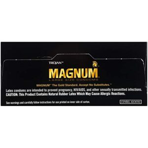 TROJAN Magnum Lubricated Large Condoms, Comfortable and Smooth Lubricated Condoms for Men, America’s Number One Condom, 36 Count Pack