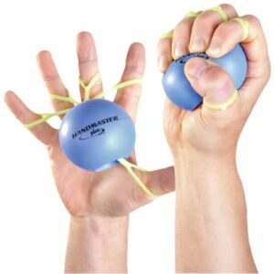 Handmaster Plus Physical Therapy Hand Exerciser - Forearm Exerciser with Stress Relief Ball - Hand Therapy Balls for Exercise, Training - Finger Exerciser & Strengthener - Soft Tension, Purple