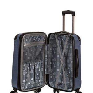 Rockland Hardside Expandable Luggage with Spinner Wheels, Blue, 28-24-20-Inch