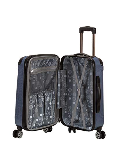 Rockland Hardside Expandable Luggage with Spinner Wheels, Blue, 28-24-20-Inch