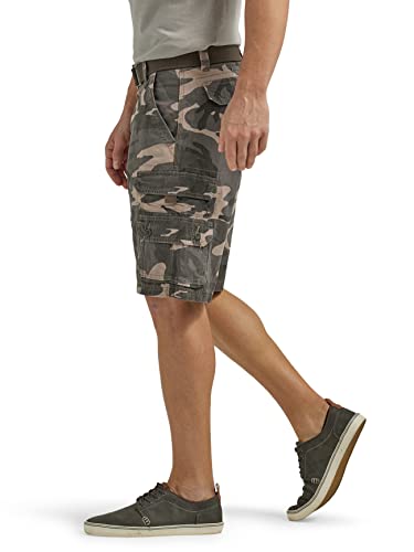 Lee Men's Dungarees Belted Wyoming Cargo Short, Ash Camo, 40