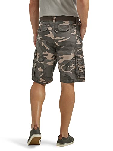 Lee Men's Dungarees Belted Wyoming Cargo Short, Ash Camo, 40