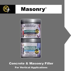 PC Products PC-Masonry Epoxy Adhesive Paste, Two-Part Repair, 32 oz in Two Jars, Gray 73209