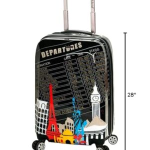 Rockland Melbourne Hardside Expandable Spinner Wheel Luggage, DEPARTURE, 2 Piece (20"/28")