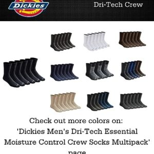 Dickies Men's Dri-tech Moisture Control Crew Socks Multipack