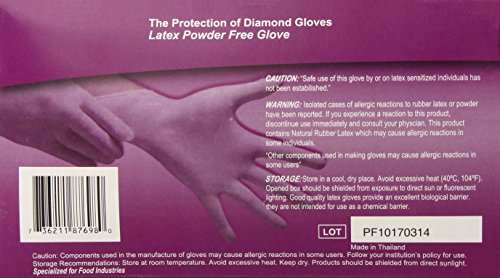 Diamond Gloves Advance Powder-Free Latex Industrial Gloves, Large, 100 Count, Natural (B008N17V32)