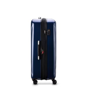 DELSEY Paris Helium Aero Hardside Expandable Luggage with Spinner Wheels, Blue Cobalt, Checked-Large 29 Inch