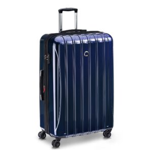 DELSEY Paris Helium Aero Hardside Expandable Luggage with Spinner Wheels, Blue Cobalt, Checked-Large 29 Inch