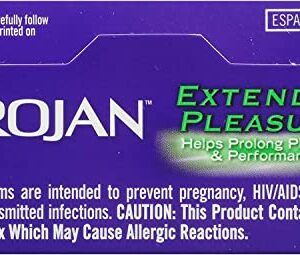 Trojan Extended Pleasure Climax Control Lubricated Premium Latex Condoms 12.0 ea. (Quantity of 3)