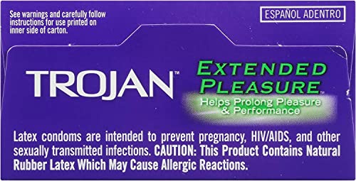 Trojan Extended Pleasure Climax Control Lubricated Premium Latex Condoms 12.0 ea. (Quantity of 3)