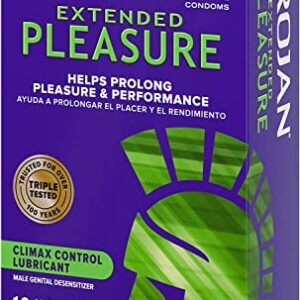 Trojan Extended Pleasure Climax Control Lubricated Premium Latex Condoms 12.0 ea. (Quantity of 3)