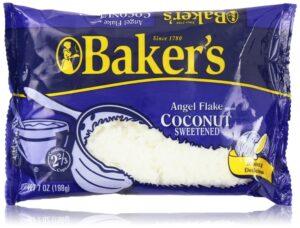 baker's angel flake coconut sweetened 7 ounce