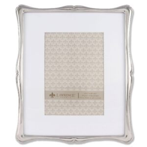 lawrence frames 710280 5 by 7-inch silver metal romance picture frame, matted, 8x10