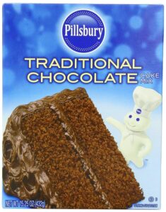 pillsbury traditional chocolate cake mix, 15.25 oz