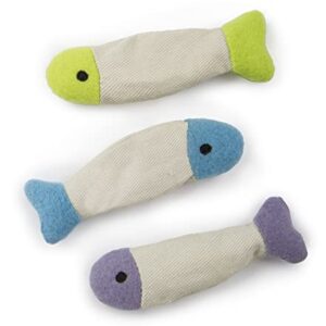 SmartyKat (3 Count) Fish Flop Crinkle Catnip Cat Toys - Multi Color, 3 Count