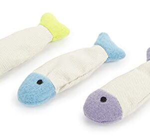 SmartyKat (3 Count) Fish Flop Crinkle Catnip Cat Toys - Multi Color, 3 Count