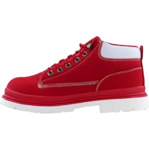 lugz men's drifter ripstop boot, red/white, 9 d us